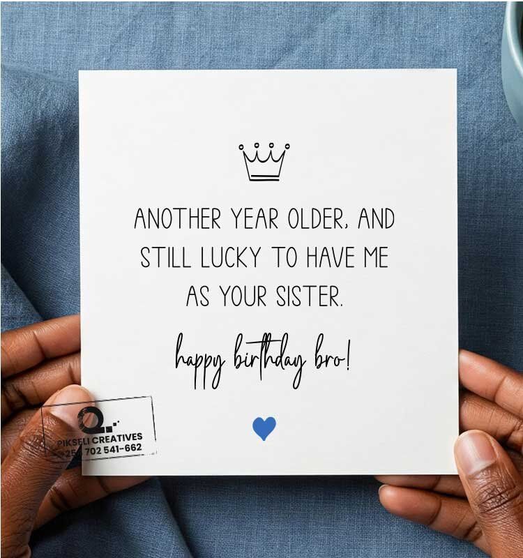 Sister to Brother Happy Birthday Greeting Card - Image 1