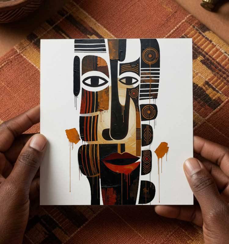 Custom-Swahil-Art-Greeting-Card-Pikseli-Creatives - Image 1