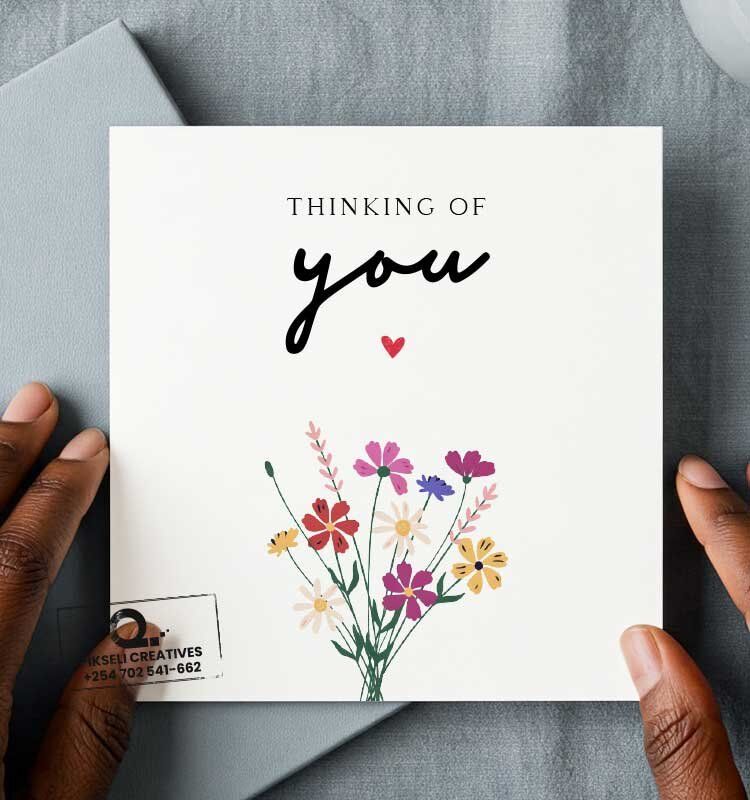 Flower-Bouquet-Thinking-of-You-Greeting-Card - Image 1