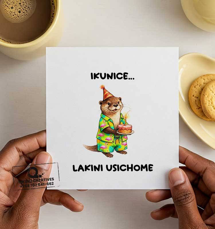 Swahili-Slang-Birthday-Greeting-Card - Image 1