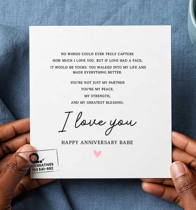I love you Wife Anniversary Greeting Card - Image 1