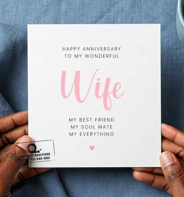 Wonderful Wife Anniversary Poem Greeting Card - Image 1