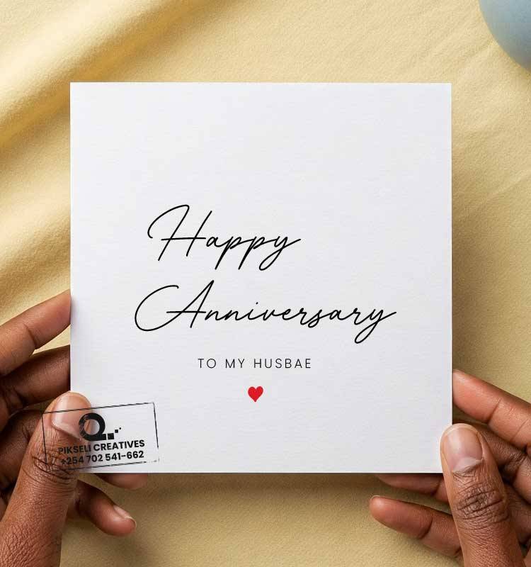 Happy Anniversary Husband Birthday Greeting Card - Image 1
