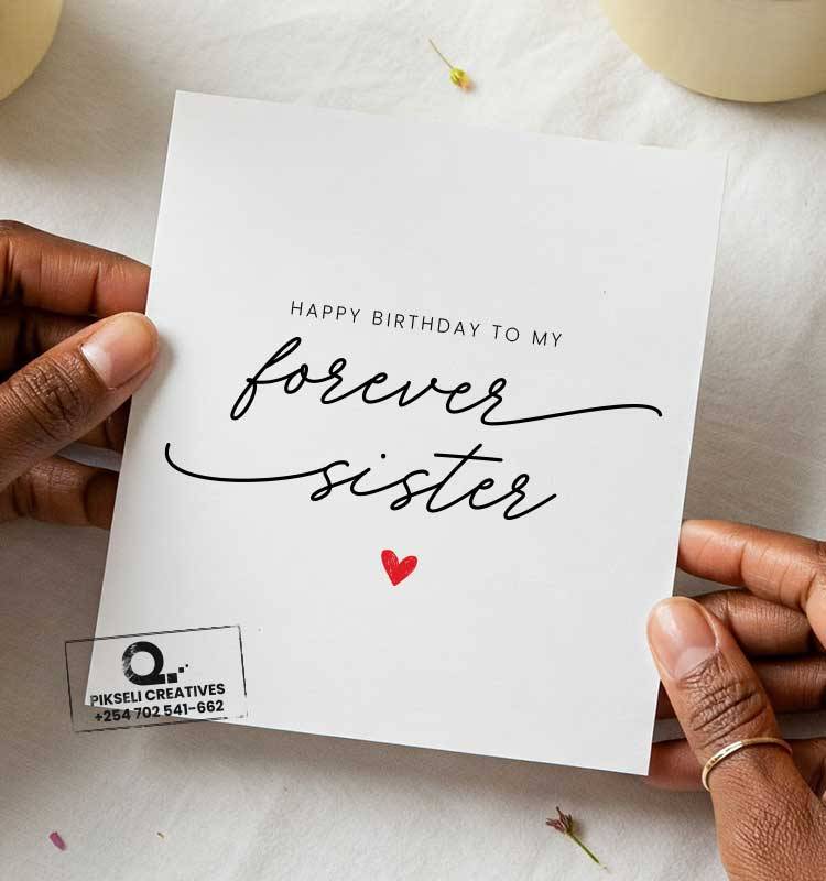 Forever Sister Happy Birthday Card - Image 1