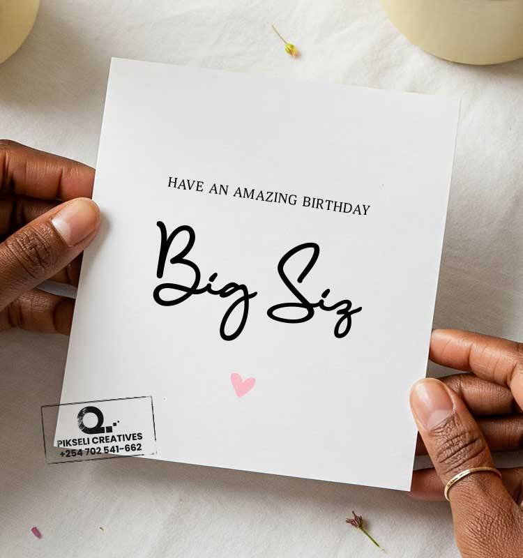 Big Sister Happy Birthday Card - Image 1
