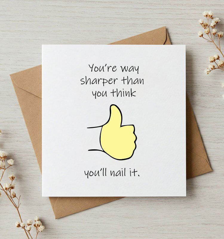 You're way Sharper Exam Success Greeting Card - Image 1