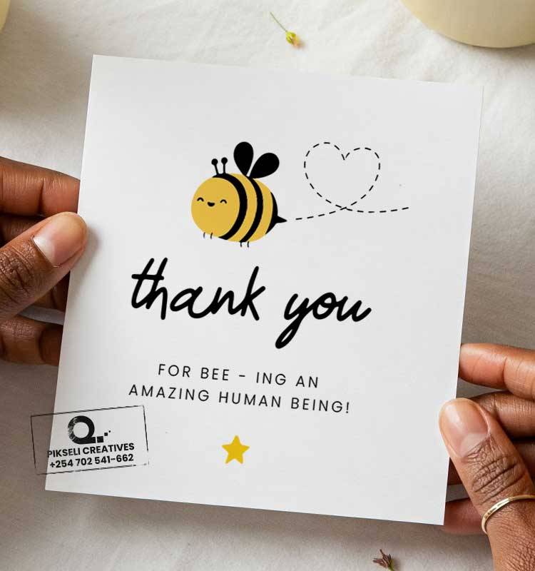 Adorbable-Happy-Bee-Thank-You-Greeting-Card - Image 1