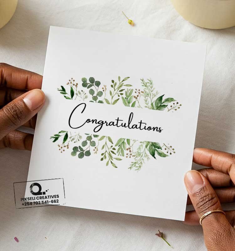 Flowerly-Congratulations-Greeting-Card - Image 1