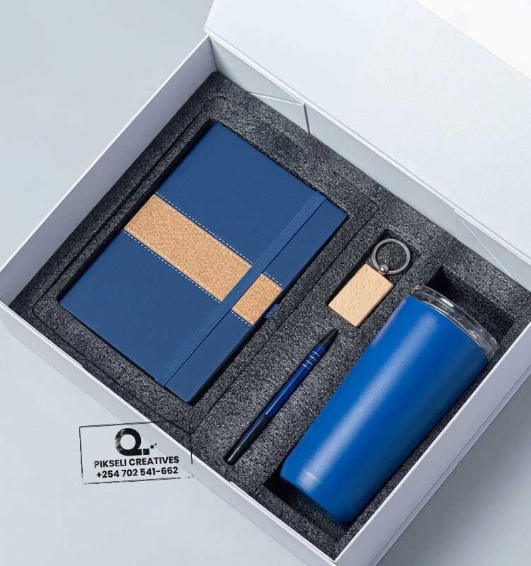 Custom Branded 4 in 1 Starbucks Gift Set Blue - Image 1