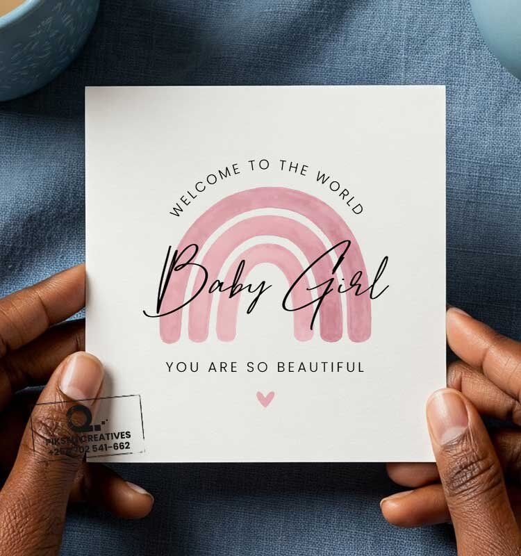 Welcome-to-the-World-Baby-Girl-Greeting-Card - Image 1