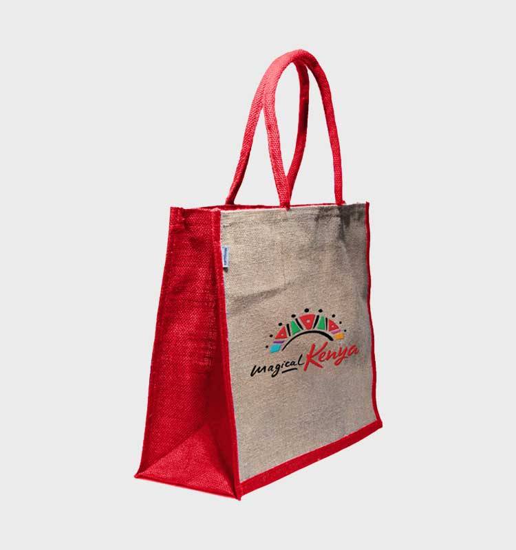 Double Sided Branded Jute Bags A3 Coloured - Image 1