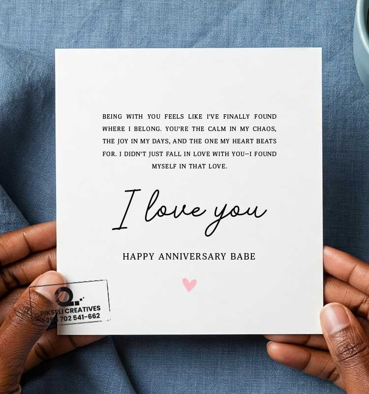 I love you Wife Anniversary Poem Greeting Card - Image 1
