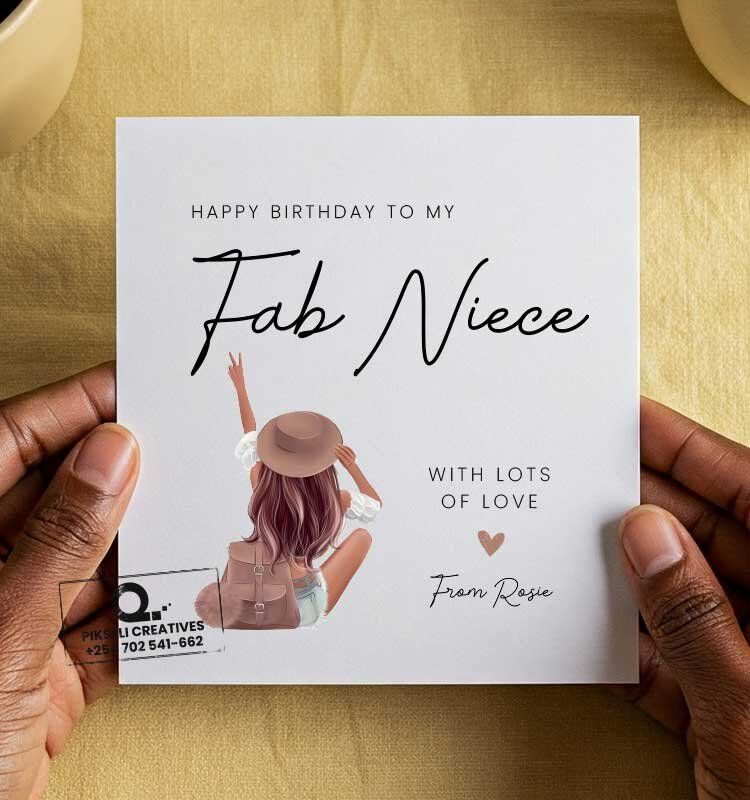 Fab Niece Happy Birthday Card - Image 1