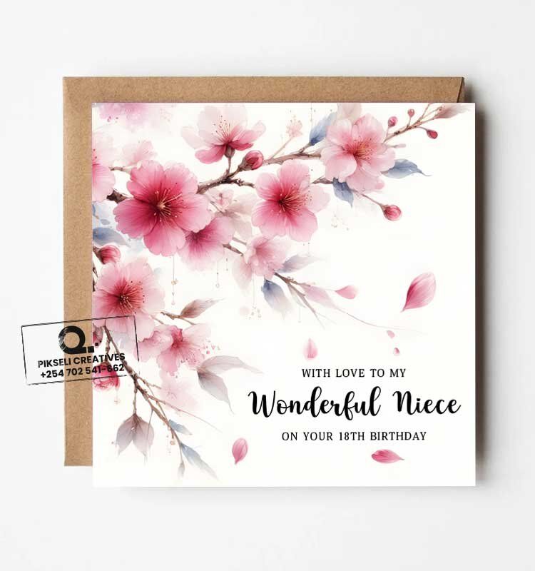 Wonderful Niece Happy Birthday Card - Image 1