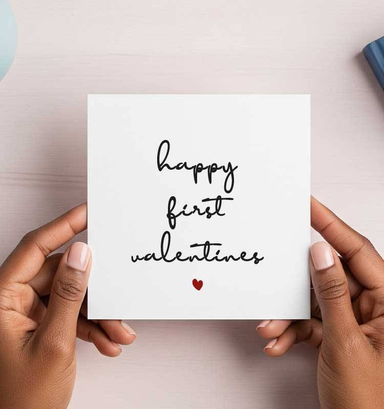 Happy First Valentines Greeting Card - Pikseli