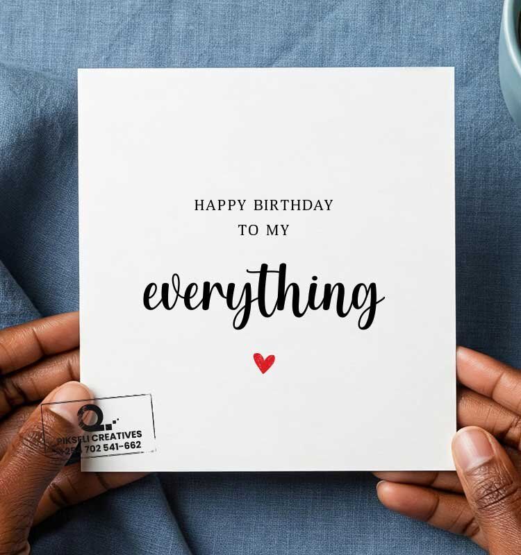 My Everything Wife Happy Birthday Greeting Card - Image 1