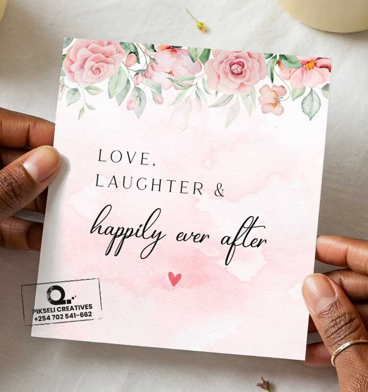 Flowerly-Happily-Ever-After-Wedding-Greeting-Card - Image 1