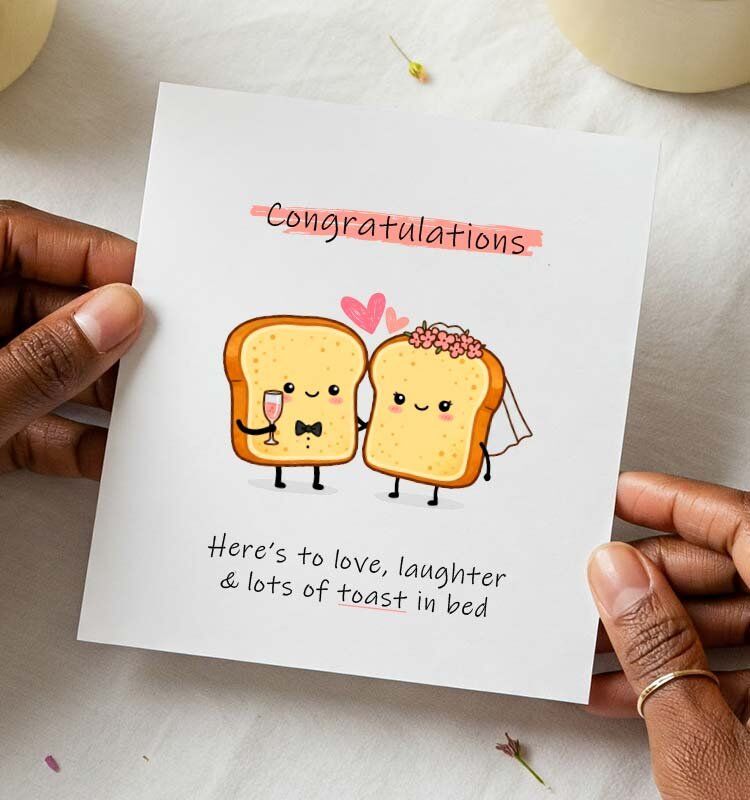 Cute Wedding Congratulations Greeting Card - Image 1