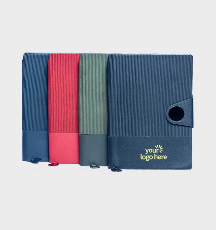 Branded Executive Round Buckle Notebook - Image 1