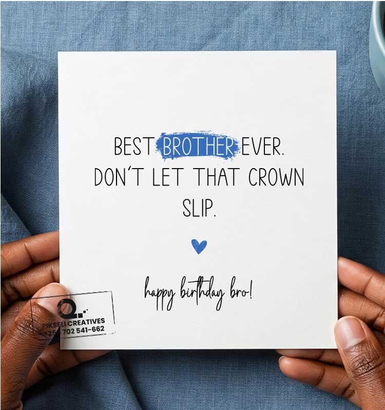 Best-Brother-Ever---Don't-let-that-Crown-Slip Best Brother Ever Happy Birthday Greeting Card - Image 1