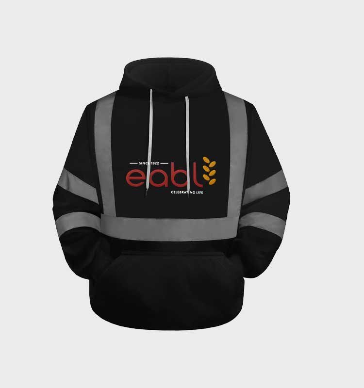 Reflective Hoodie – Black, Warm, High Visibility Workwear - Image 1