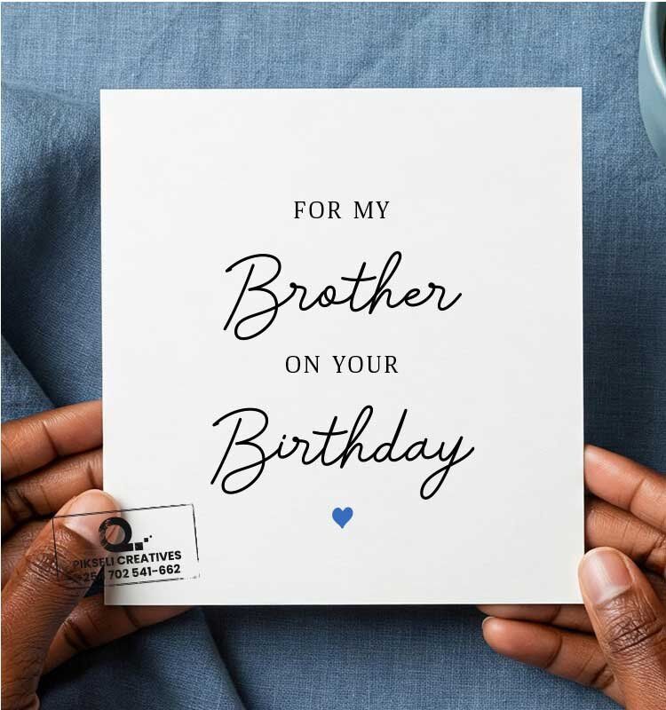 Elegant Brother Happy Birthday Greeting Card - Image 1