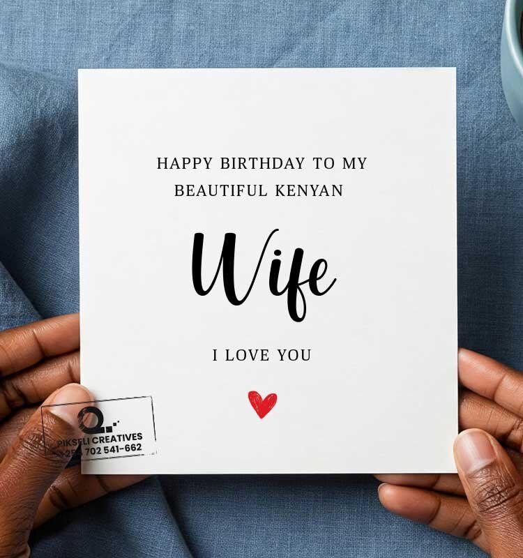 Kenyan Wife Happy Birthday Poem Greeting Card - Image 1