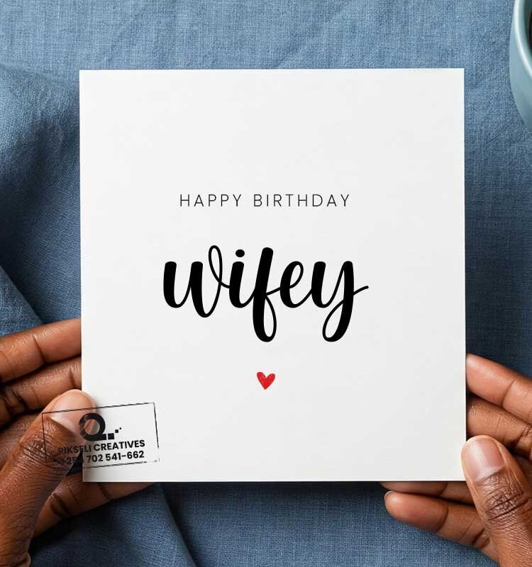 Elegant Wife Happy Birthday Greeting Card - Image 1