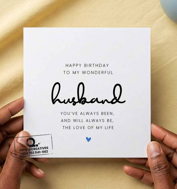 Love of my Life Husband Poem Happy Birthday Greeting Card - Image 1