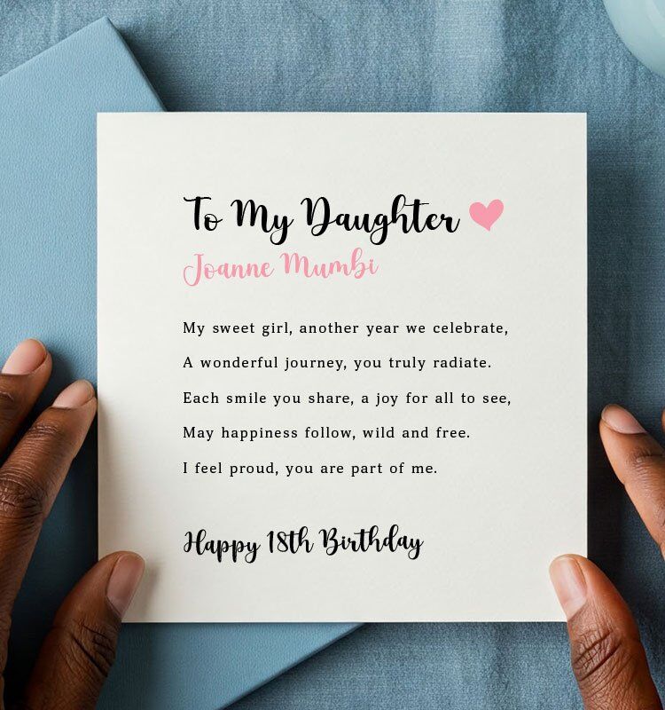 To my Daughter Happy Birthday Card - Image 1