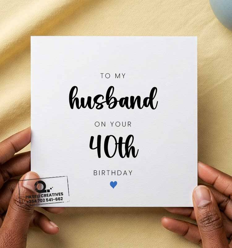 40th Husband Birthday Greeting Card - Image 1